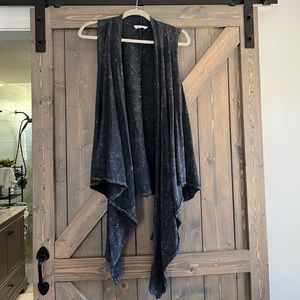 Gray Sleeveless Cardigan/Pullover